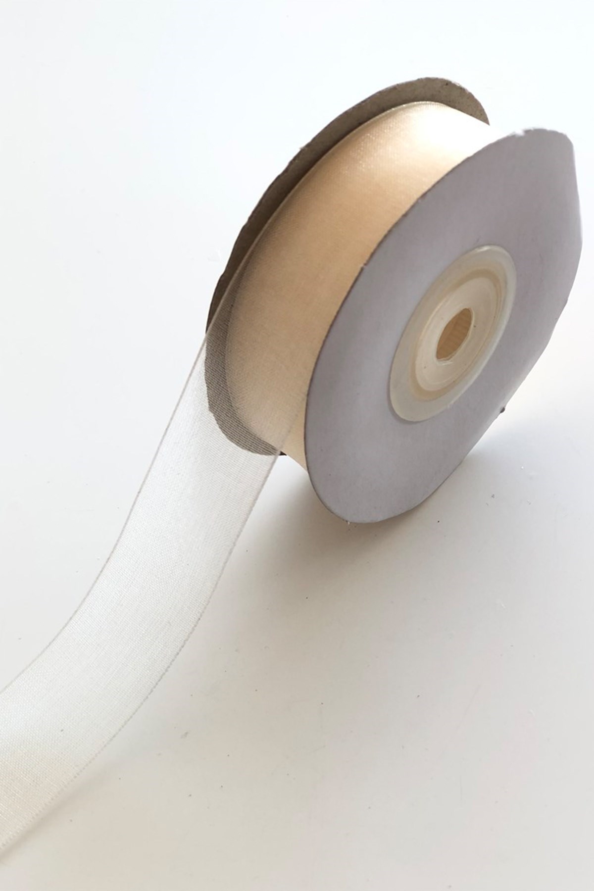 Krem Renk Organze Kurdele 2 cm