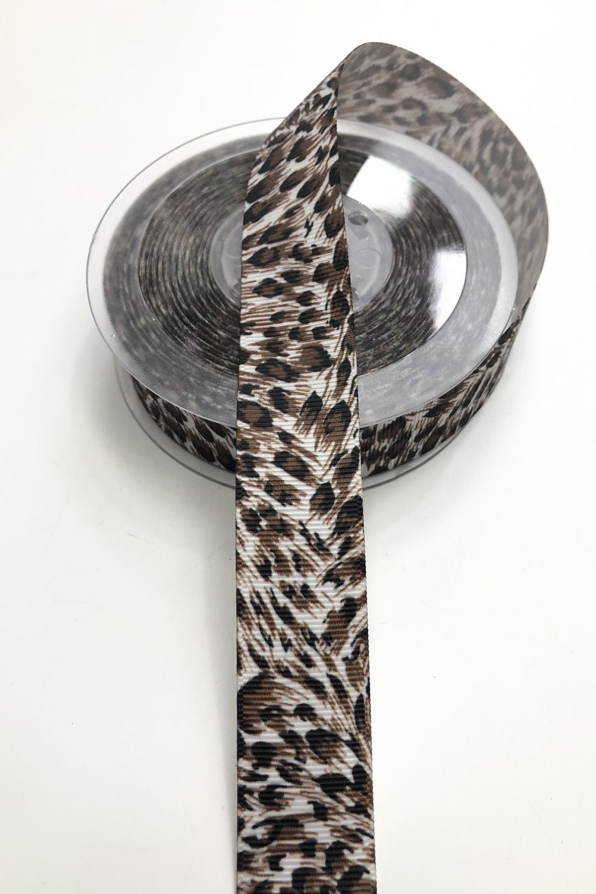Leopar Desenli Grogren Kurdela 2,5 cm 1 mt