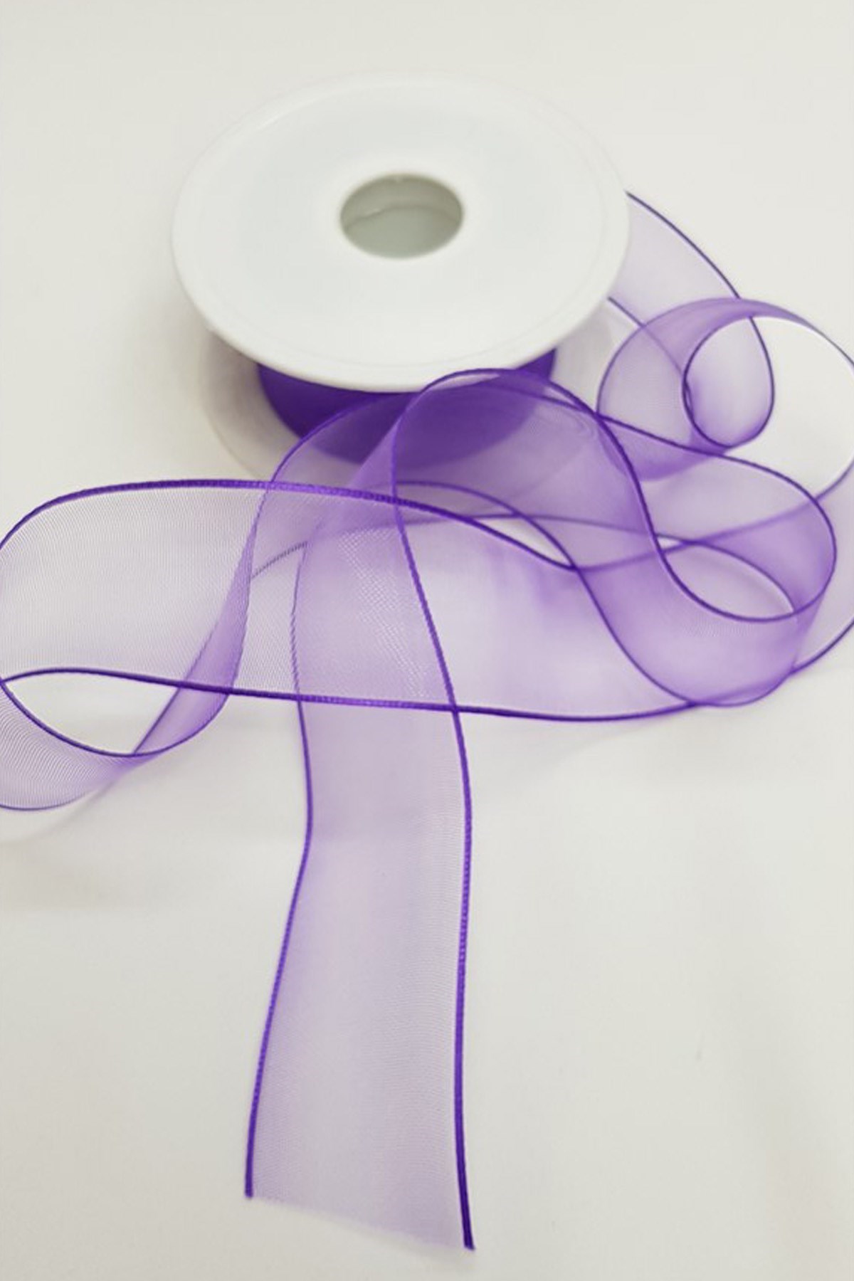 Lila Organze Saten Kurdele 4Cm