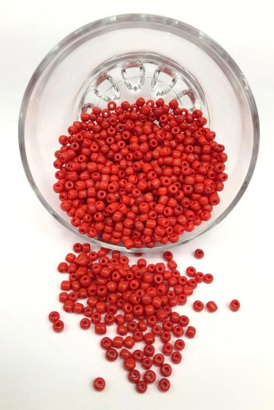 Mat Kırmızı Kum Boncuk 4 Mm 50 gr
