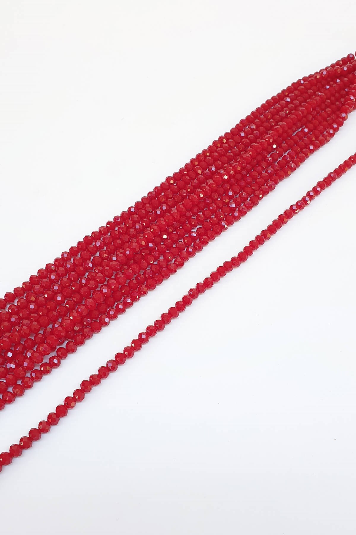Mat Koyu Kırmızı Kristal Boncuk 6 Mm