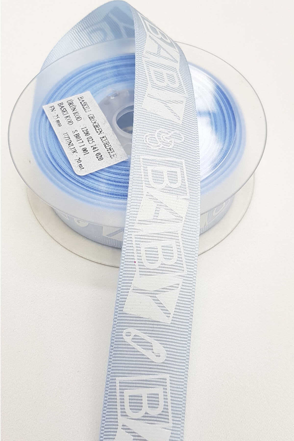 Mavi Baby Baskılı Grogren Kurdele 2,5Cm