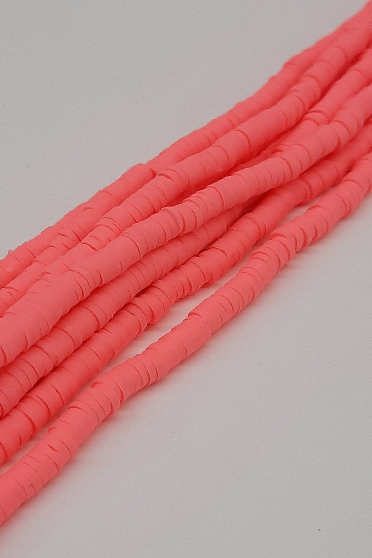 Neon Pembe Fimo Hamur Boncuk 4mm