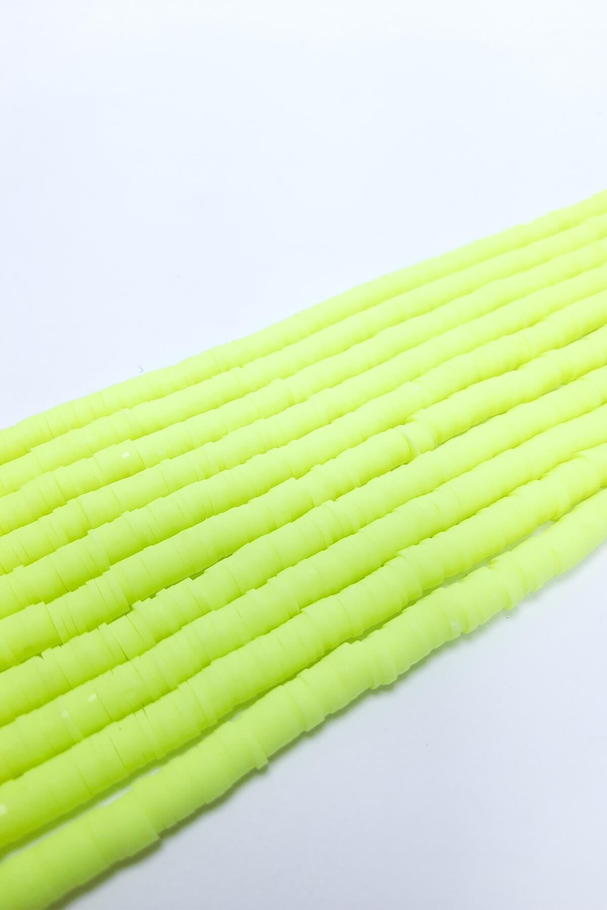 Neon Sarı Fimo Boncuk 6mm
