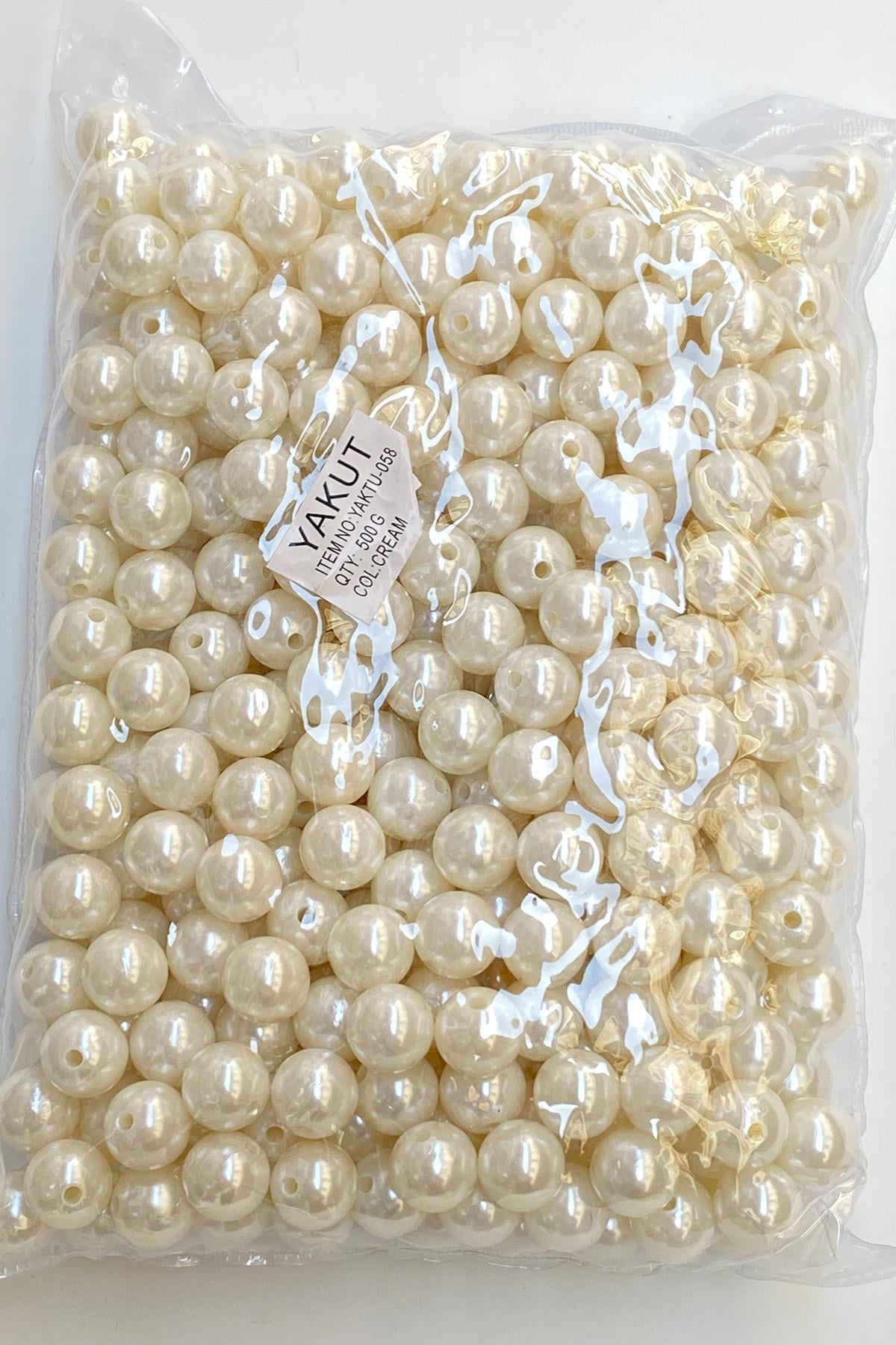 Orta Boy İnci Boncuk 14 mm 500 Gr