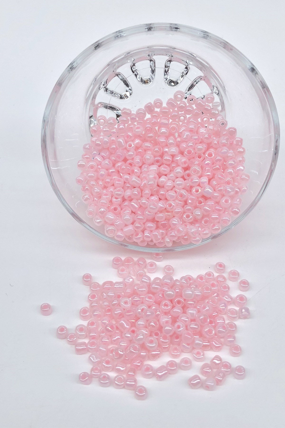 Parlak Pembe Rengi Kum Boncuk 4 mm