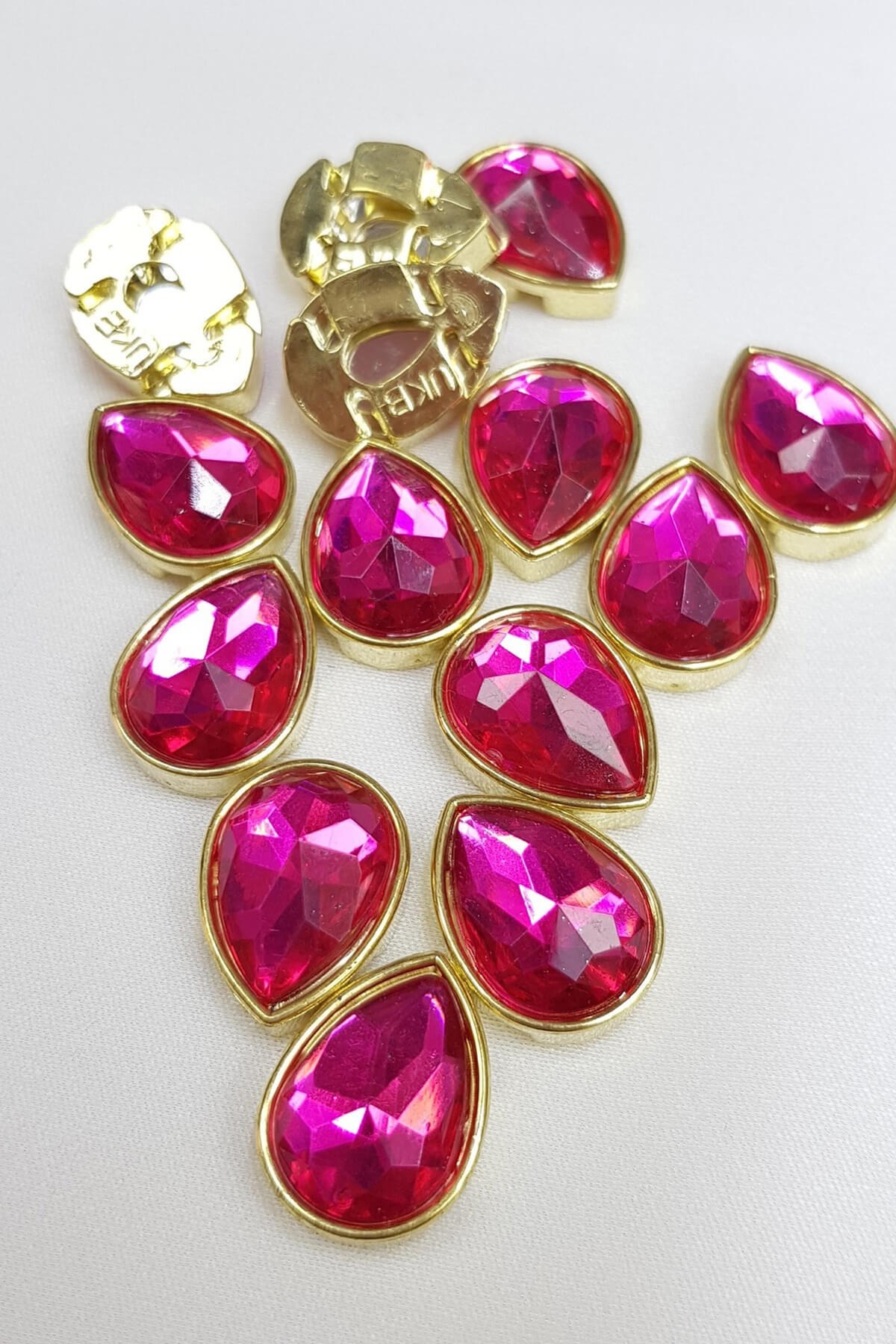 Pembe Damla Kasalı Dikme Taş 1,5-2cm 10 adet