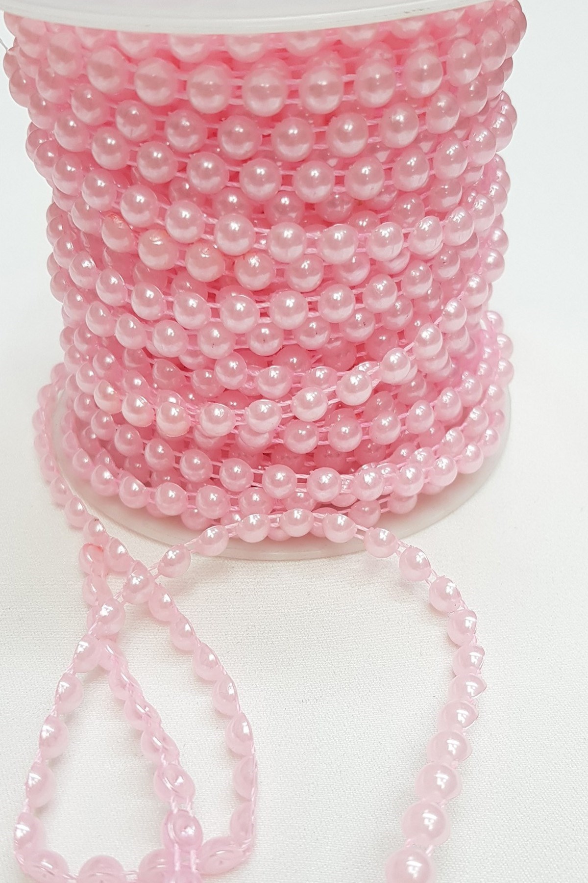 Pembe Sıralı Kesik İnci 6 mm