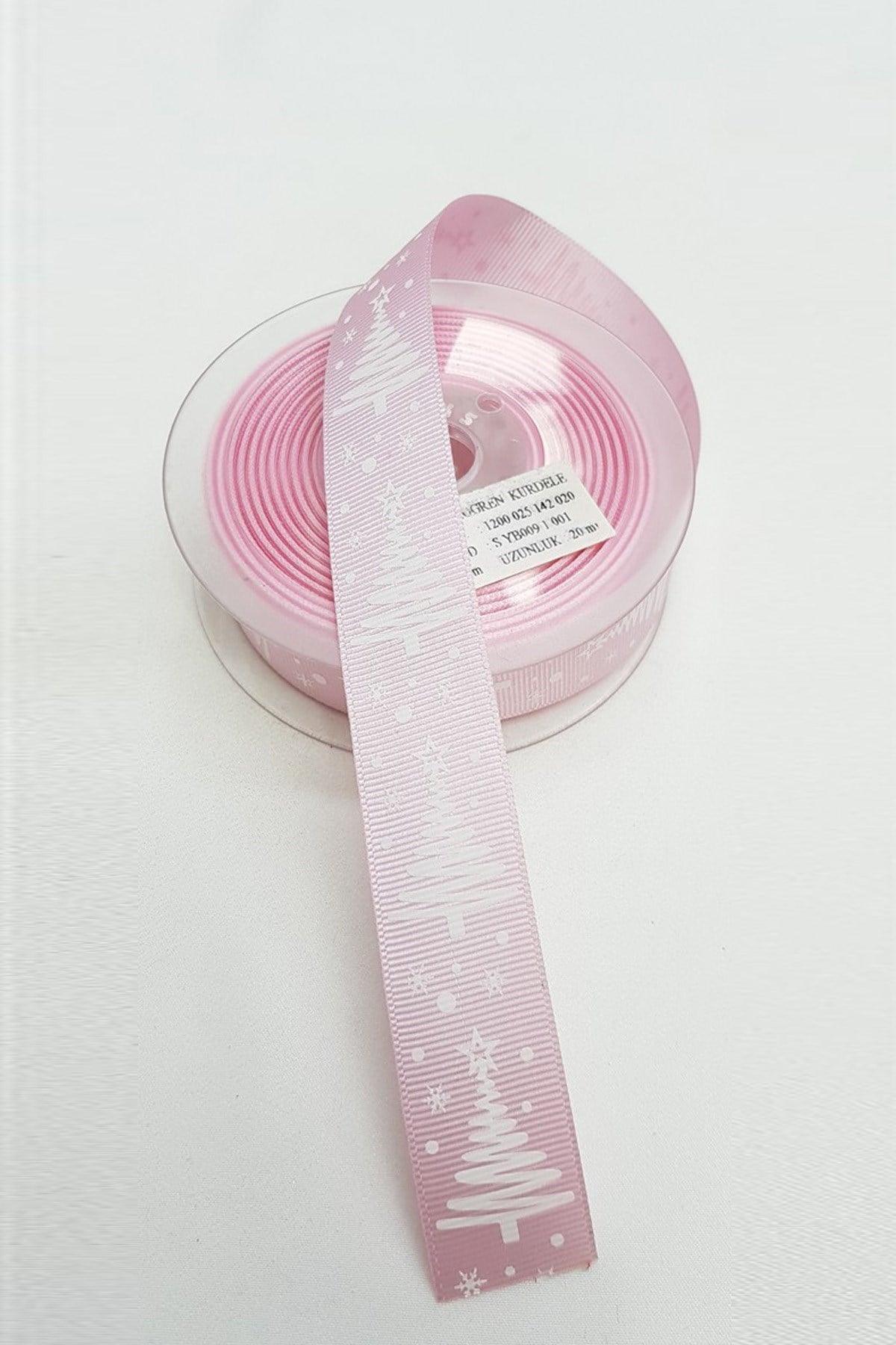 Pembe Yılbaşı Grogren Kurdele 2,5 cm