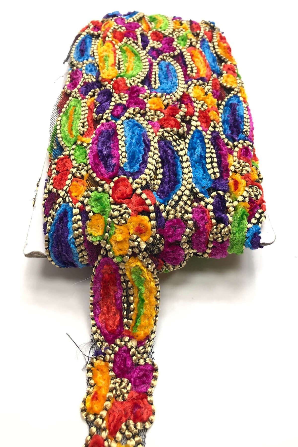 Renkli Desenli Antik  Şerit 3-4 cm