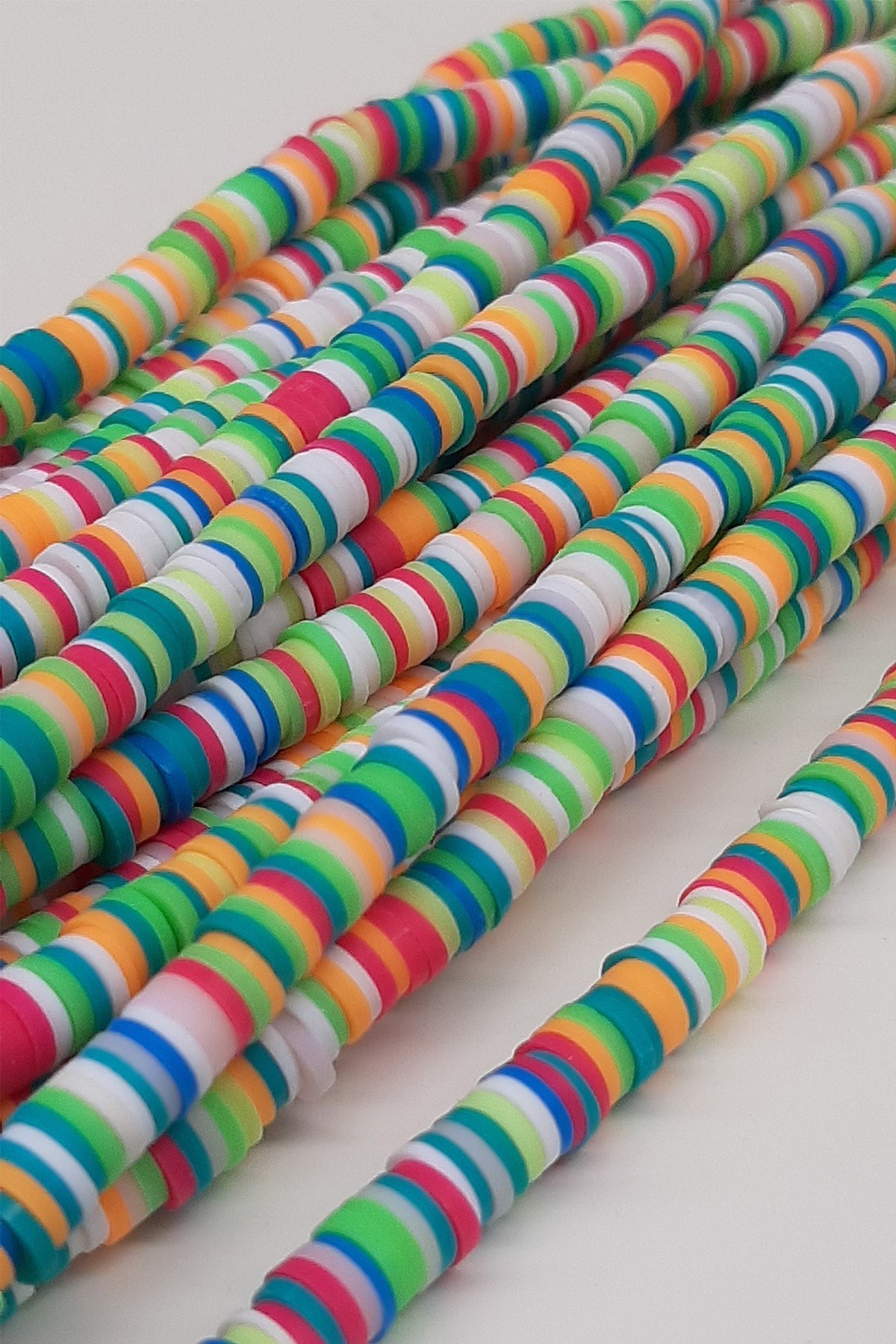 Renkli Fimo Hamur Boncuk 6Mm