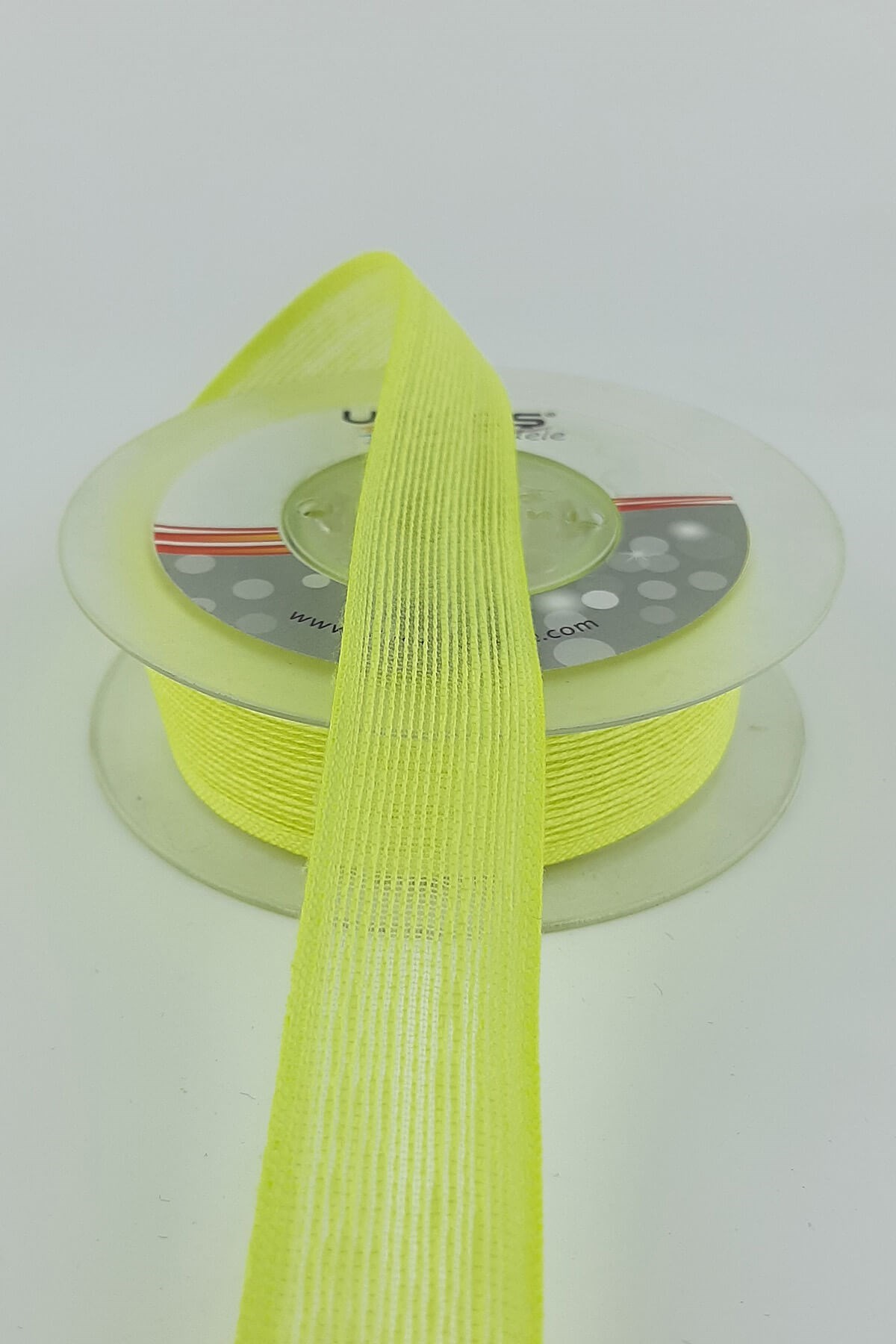 Sarı Keten Efektli Kurdele 2,5 cm 10 mt