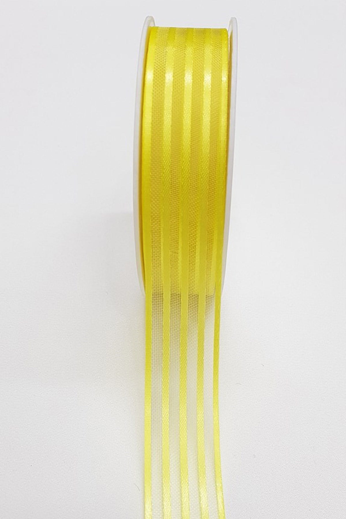 Sarı Saten Çizgili Şifon Kurdele 2,5Cm