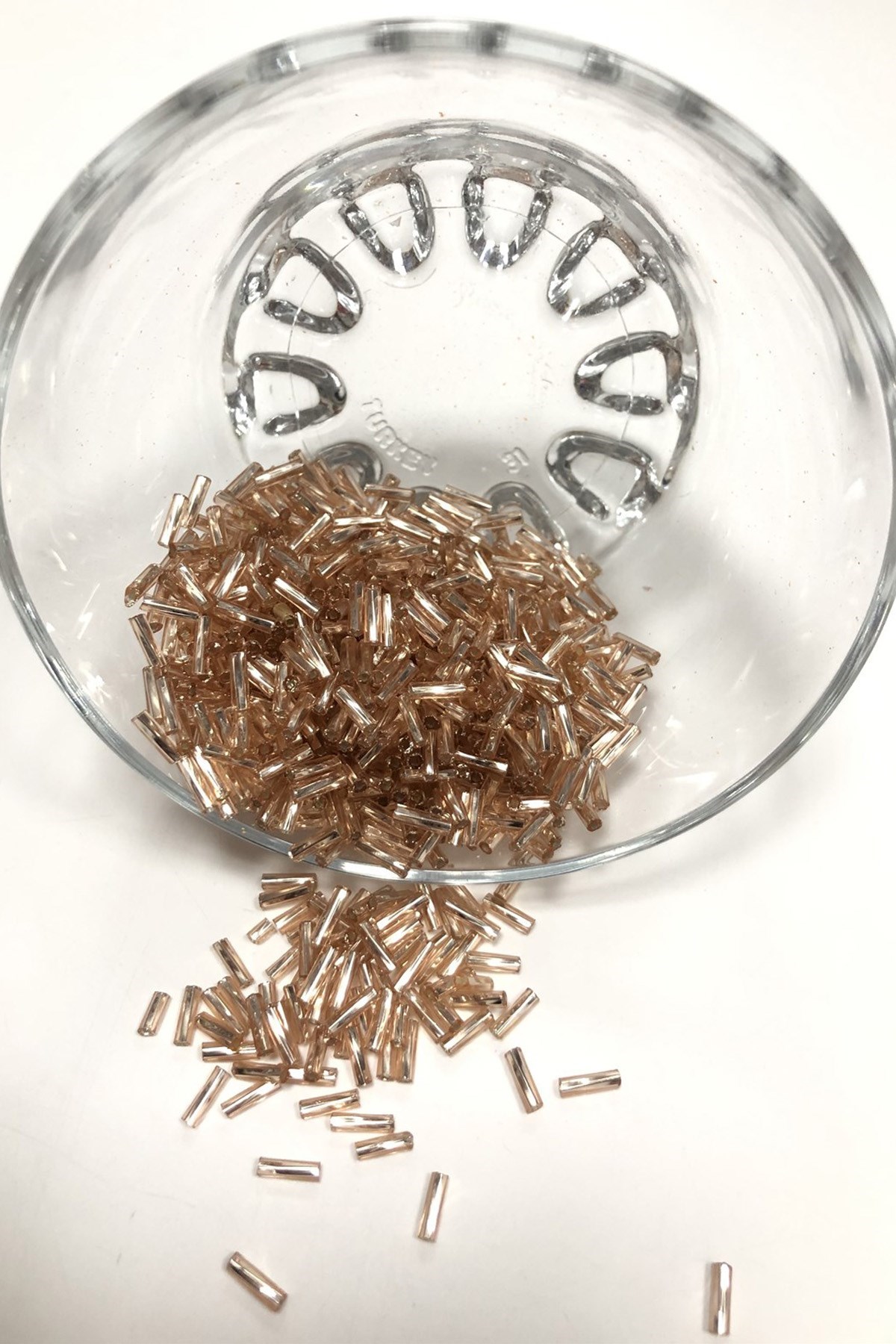 Sarımsı Kahverengi Boru Boncuk 5 mm