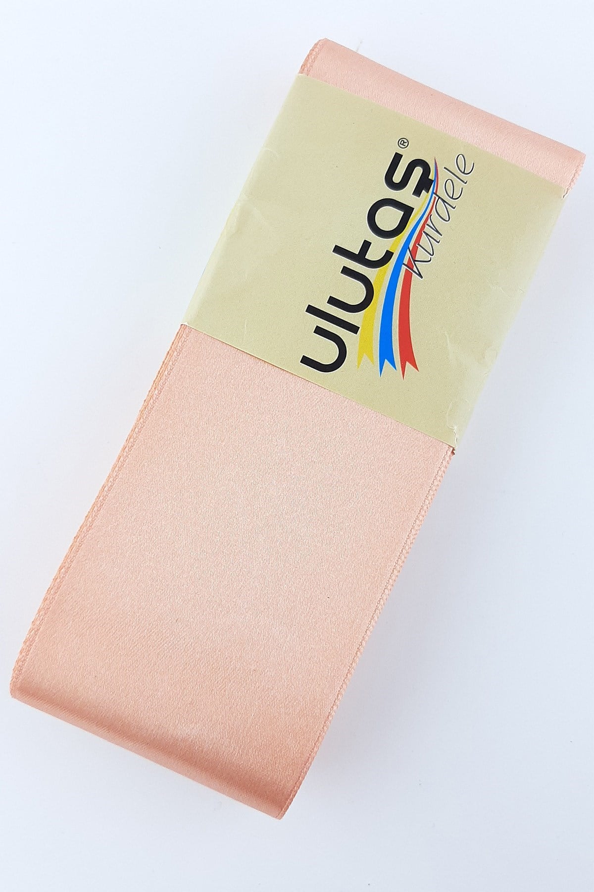 Saten Açık Turuncu Kurdele 6 cm 10 Mt
