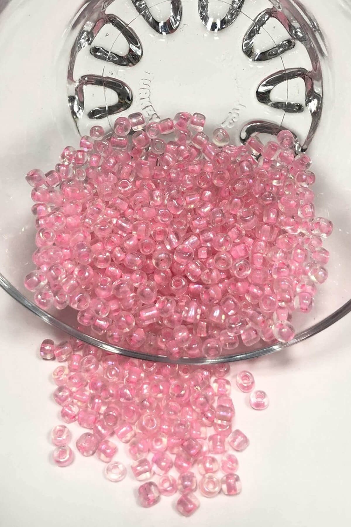 Saydam Pembe Kum Boncuk Orta Boy 4 mm 50 gr