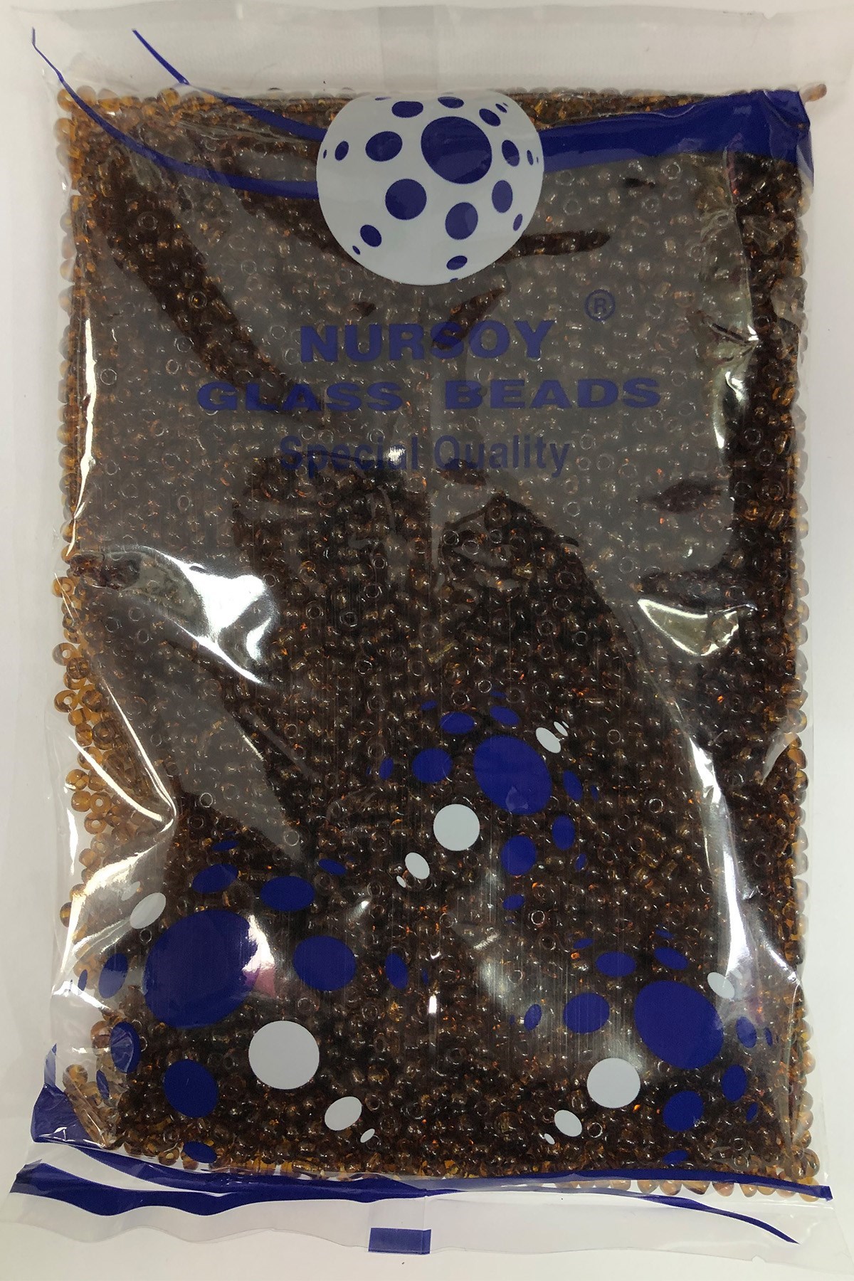 Şeffaf Kahve Kum Boncuk 4 mm 500 gr