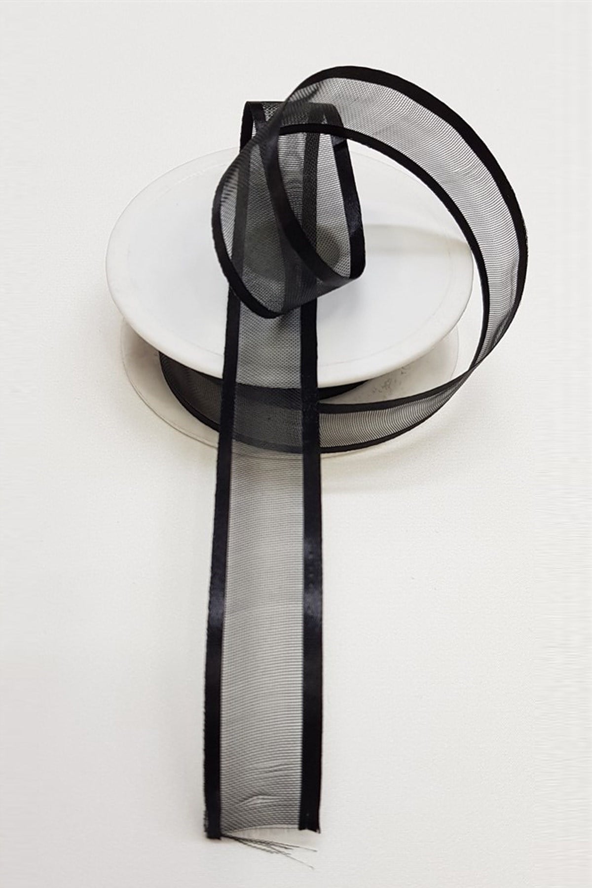 Siyah Organze Saten Kurdele 2,5Cm