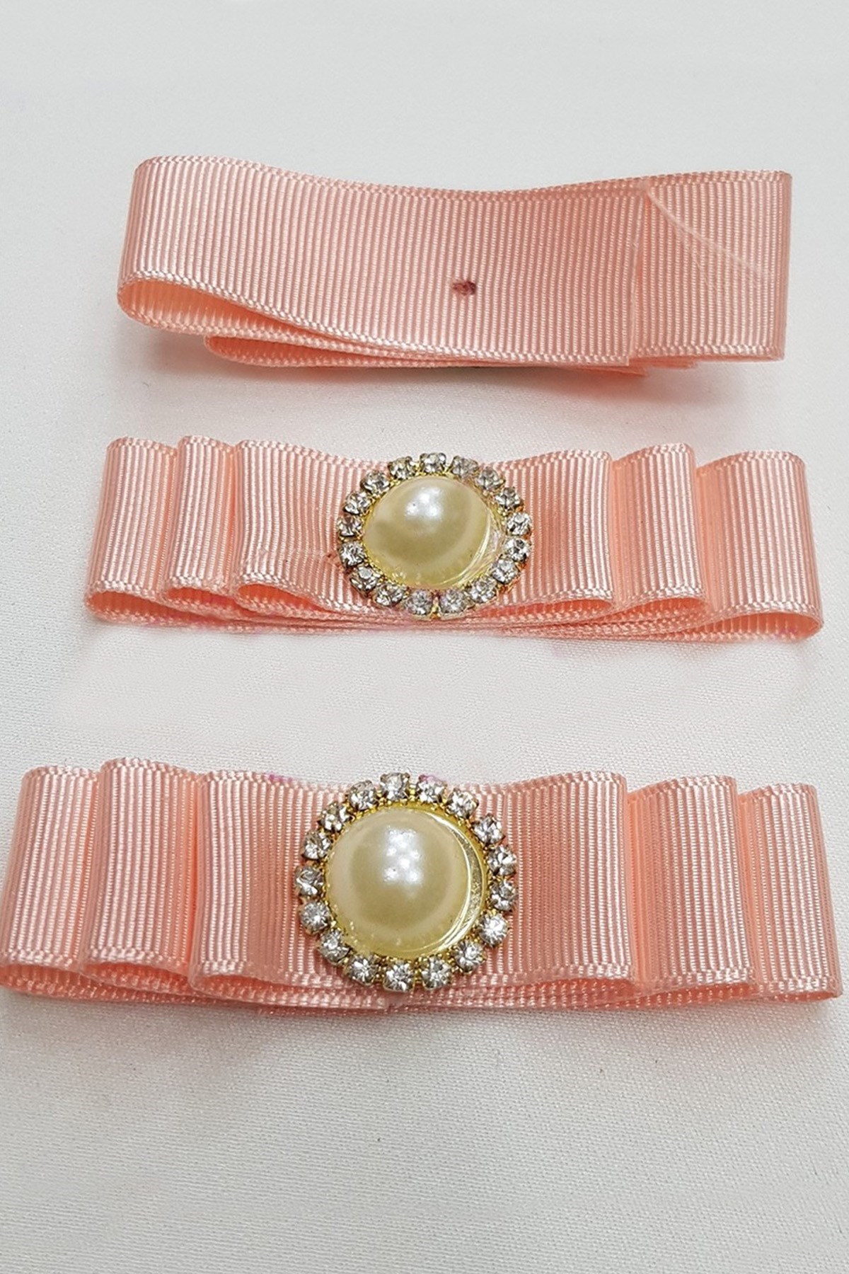 Somon Renk Süslü Fiyonk 2-7 Cm
