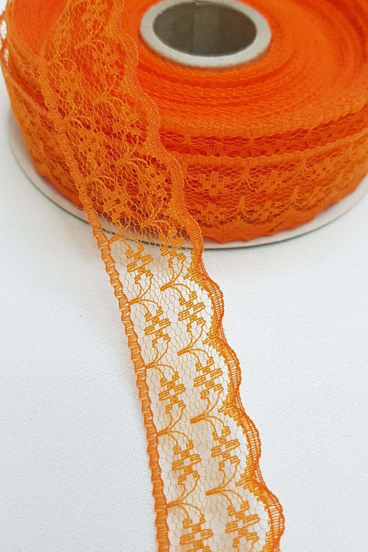 Turuncu Dantel Kurdele 2,5 cm