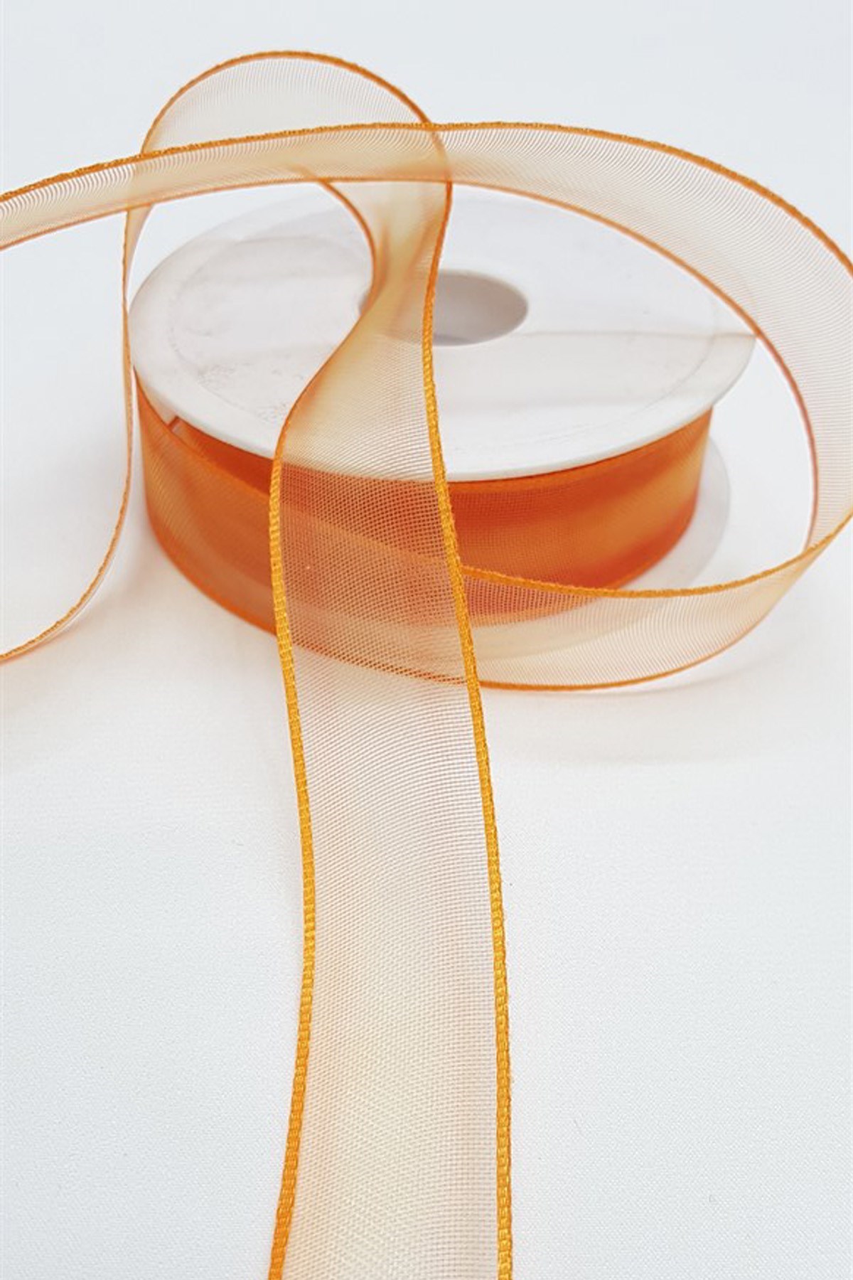 Turuncu Organze Saten Kurdele 2,5Cm