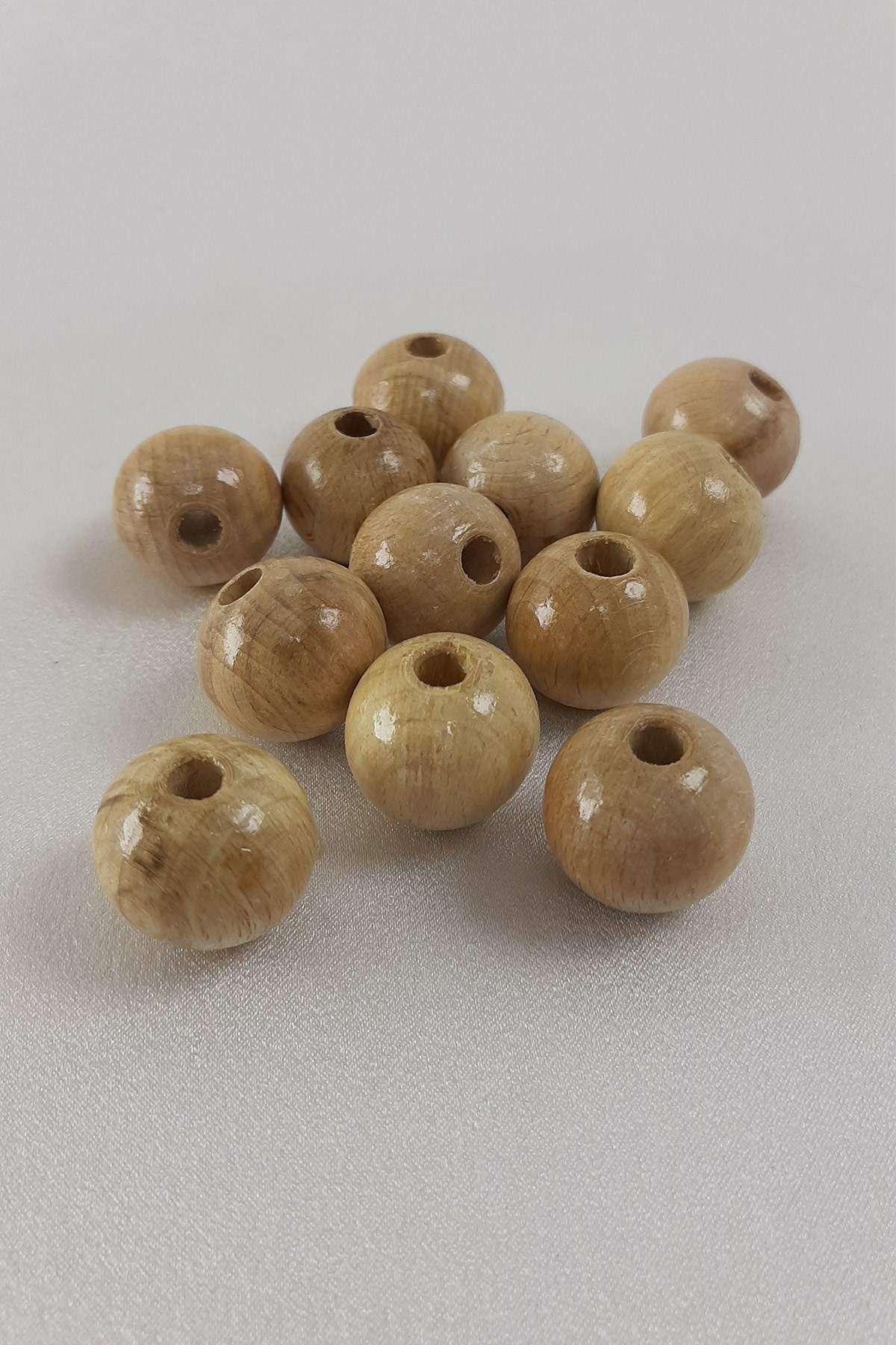 Vernikli Doğal Ahşap Boncuk 20mm
