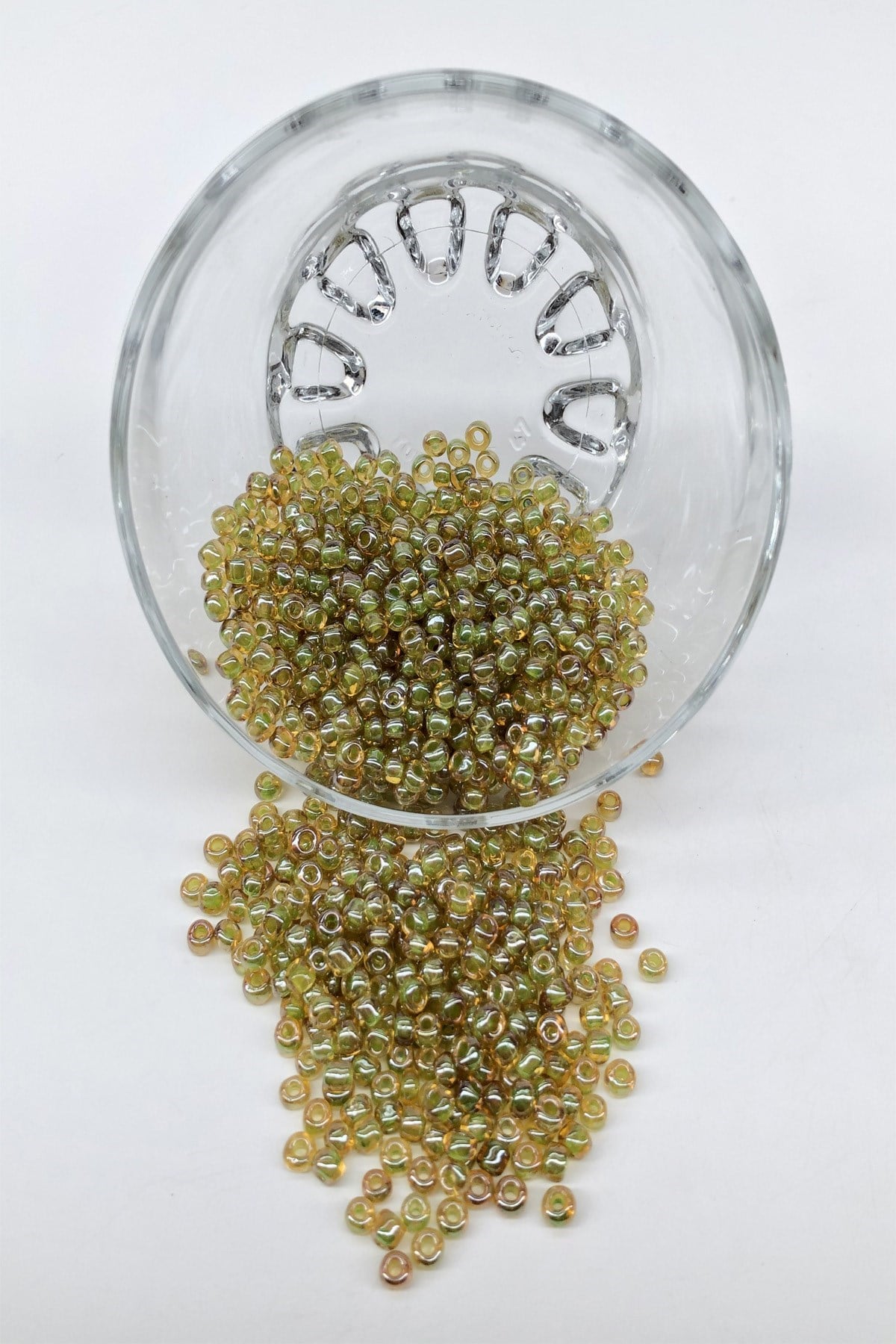Yeşil Sarı Kum Boncuk 4 mm