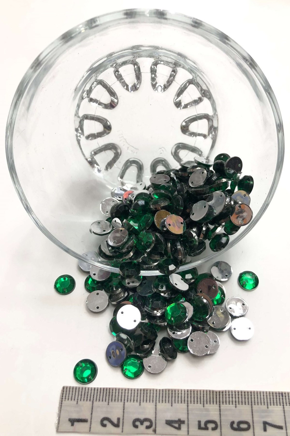 Yeşil Yuvarlak Plastik Dikme Taş 20 gr