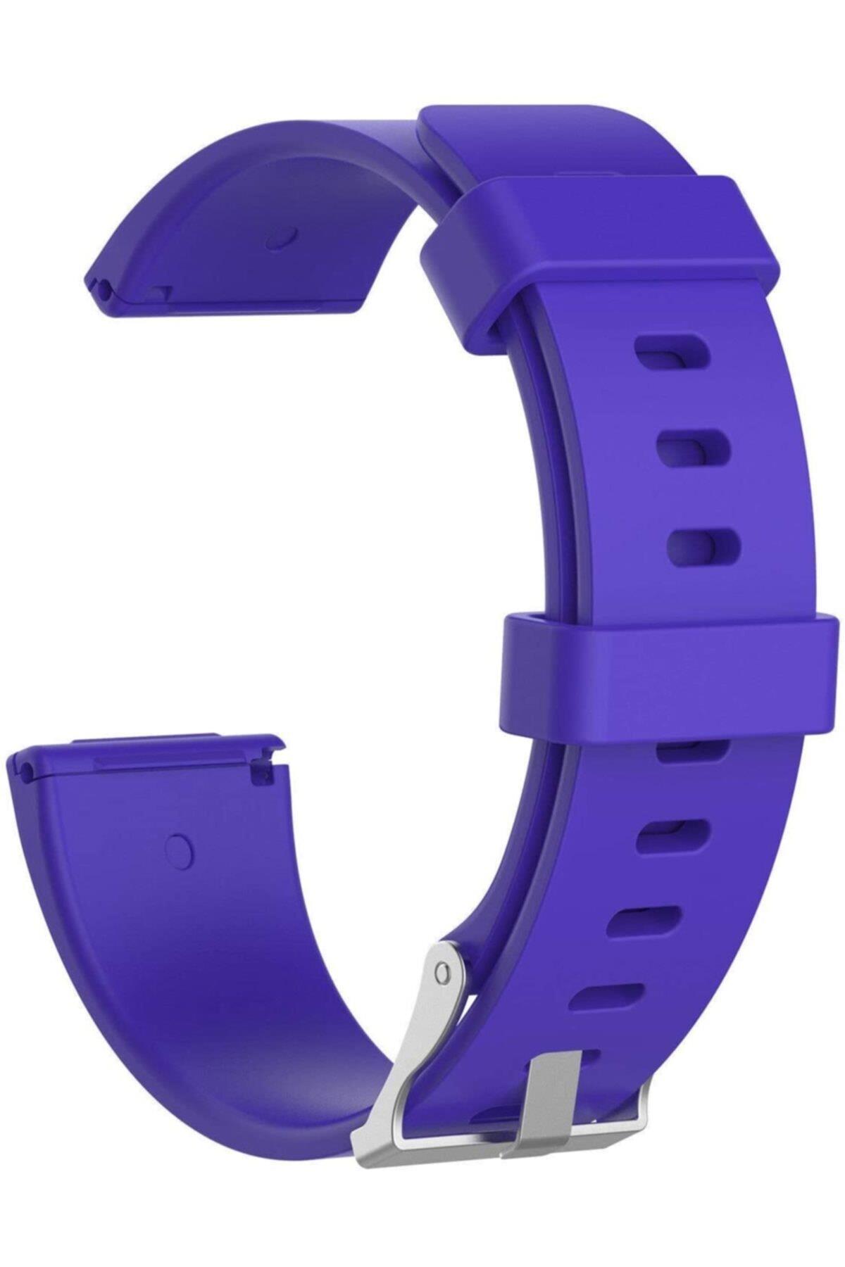 Açık Mor Fitbit Versa Ile Uyumlu  Silikon Kordon S