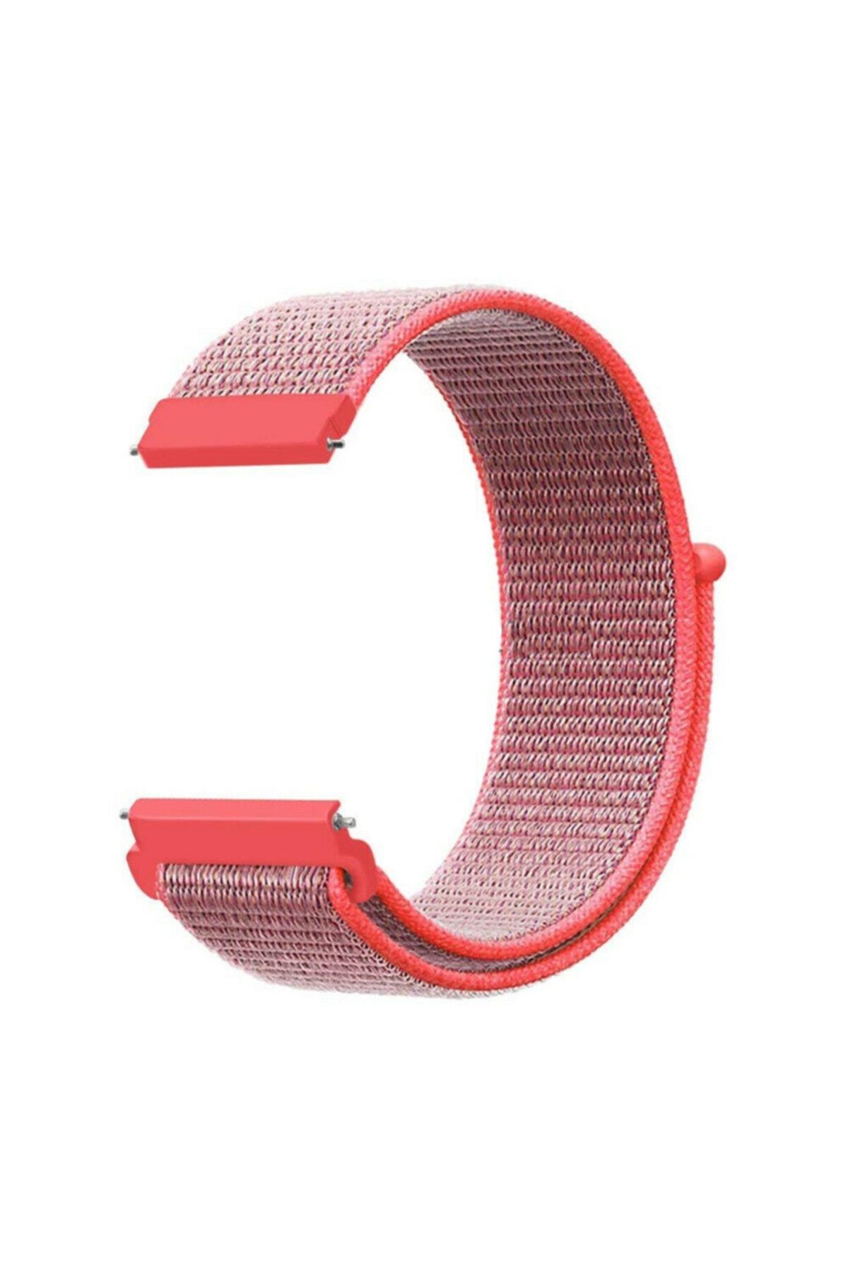 Amazfit Gtr 42 Mm(A1910) Için Dokuma Kordon Pembe