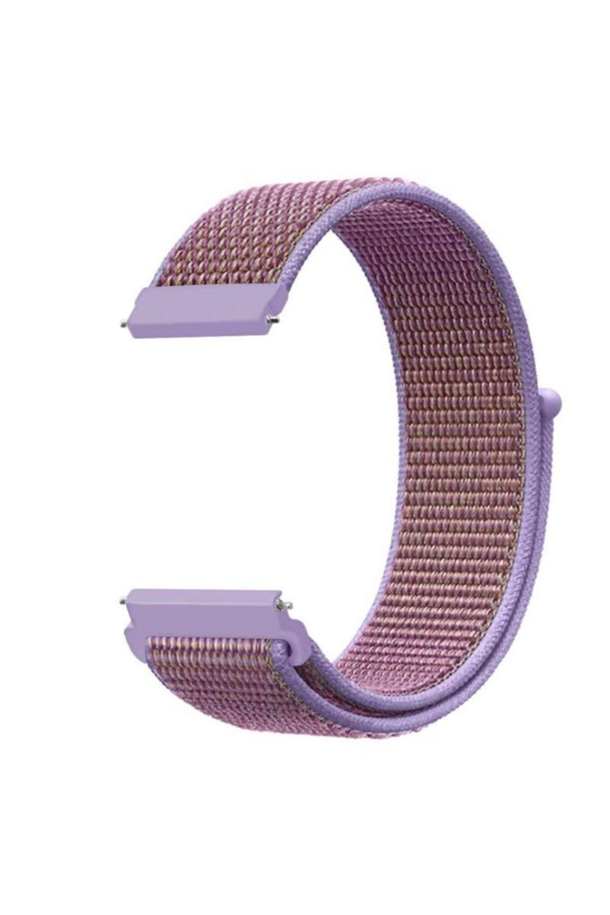 Amazfit Gtr 47 Mm(A1902) Için Dokuma Kordon Lilac