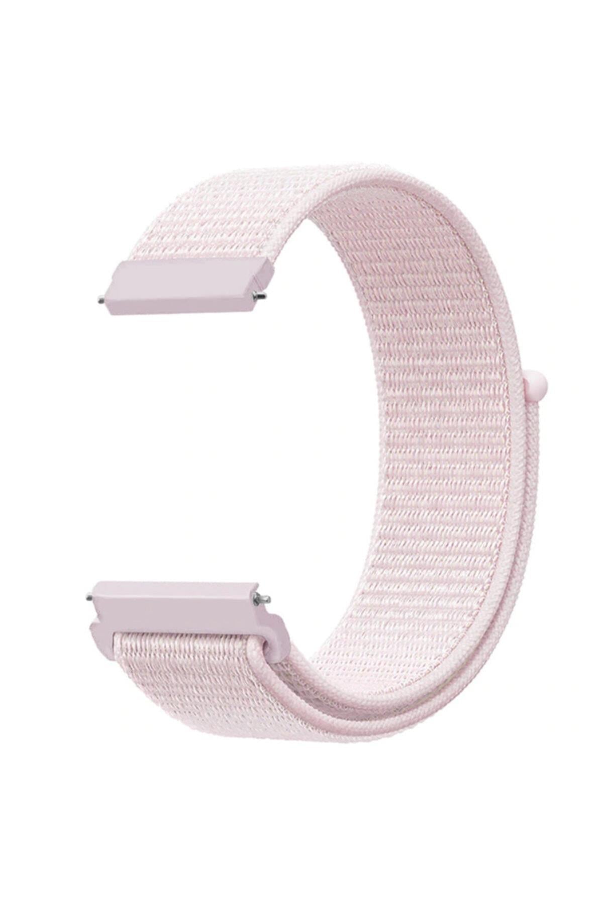 Amazfit Gtr 47 Mm(A1902) Için Dokuma Kordon Pearl Pink