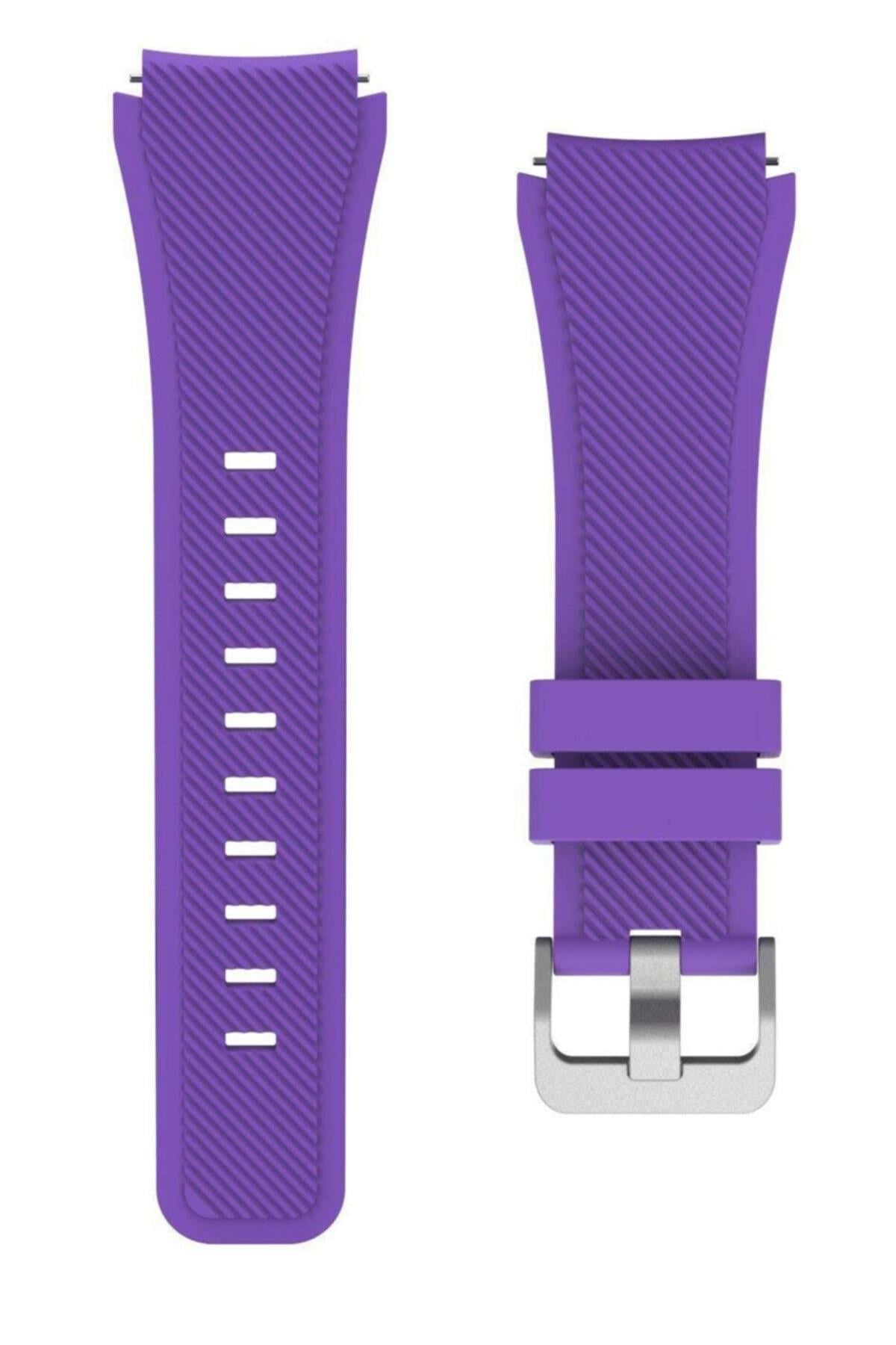Amazfit Stratos Için Silikon Kordon Mor