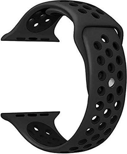Apple Watch Seri 1 2 3 38 mm Uyumlu Mavi Pembe Small Beden Delikli Silikon Kordon