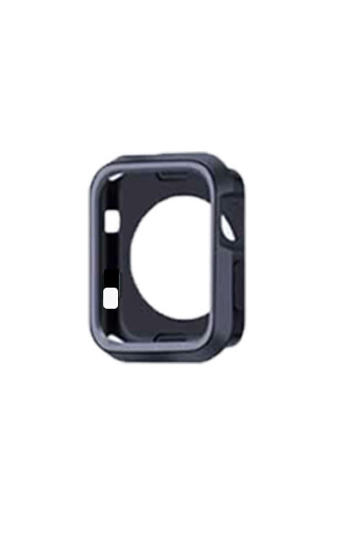 Apple Watch Seri 1 2 3 Için 42 Mm Siyah Gri Iki Renkli Silikon Tpu Kılıf