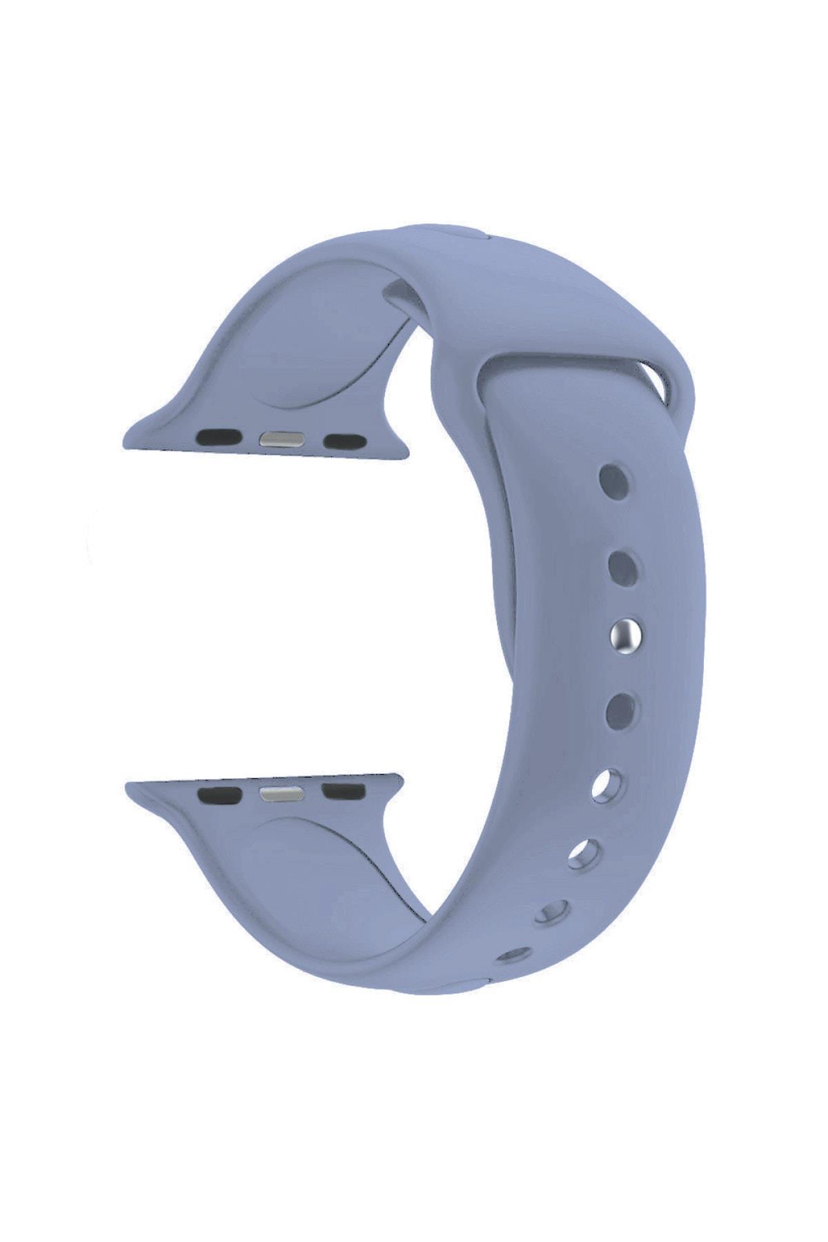 Apple Watch Seri 4 5 6 Için 40 Mm Small Beden(s/m Size) Silikon Kordon Koyu Lavanta