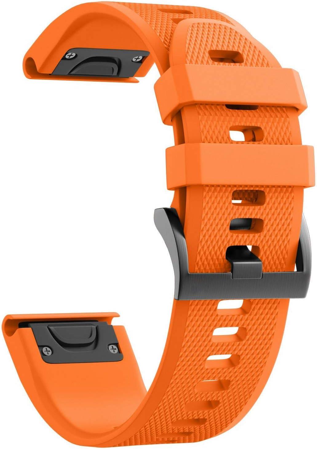 Fenix 6s Sapphire Için Quick Fit Özellikli Silikon Kordon Siyah