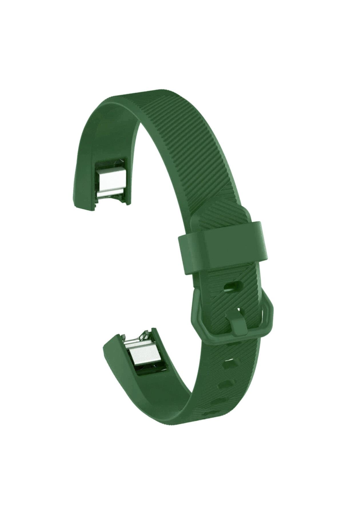 Fitbit Ace Uyumlu Large Beden(l Sıze) Tokalı Silikon Kordon Yeşil