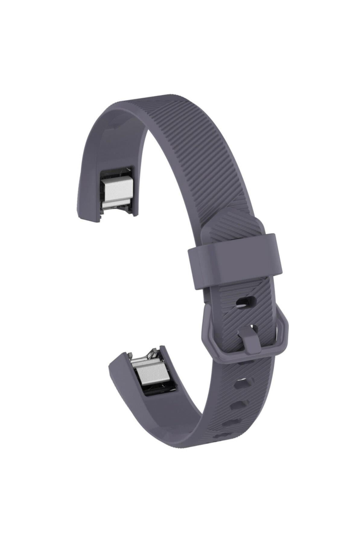 Fitbit Alta Hr Small Beden(s Sıze) Uyumlu Tokalı Silikon Kordon Gri