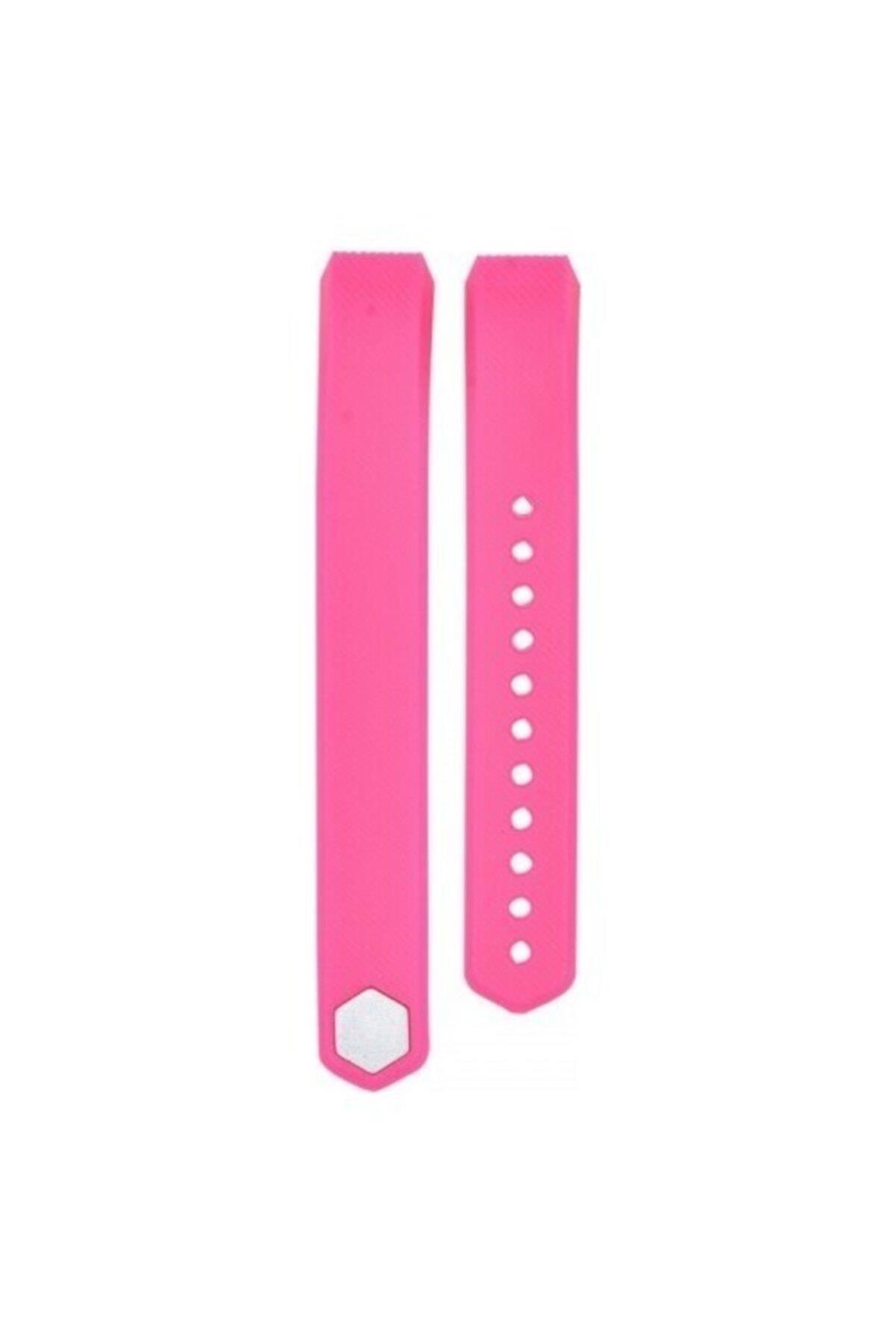 Fitbit Alta Hr Uyumlu Large Beden(L SIZE) Silikon Kordon Fuşya