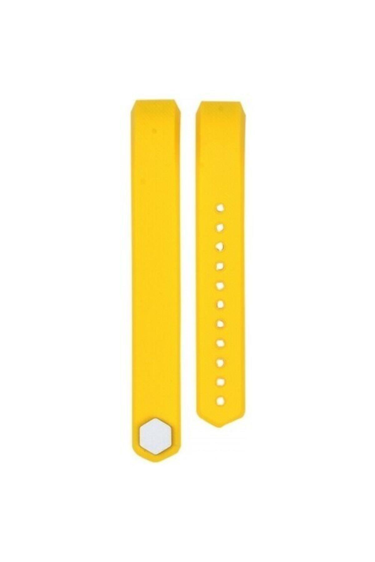 Fitbit Alta Uyumlu Large Beden(l Sıze) Silikon Kordon Sarı