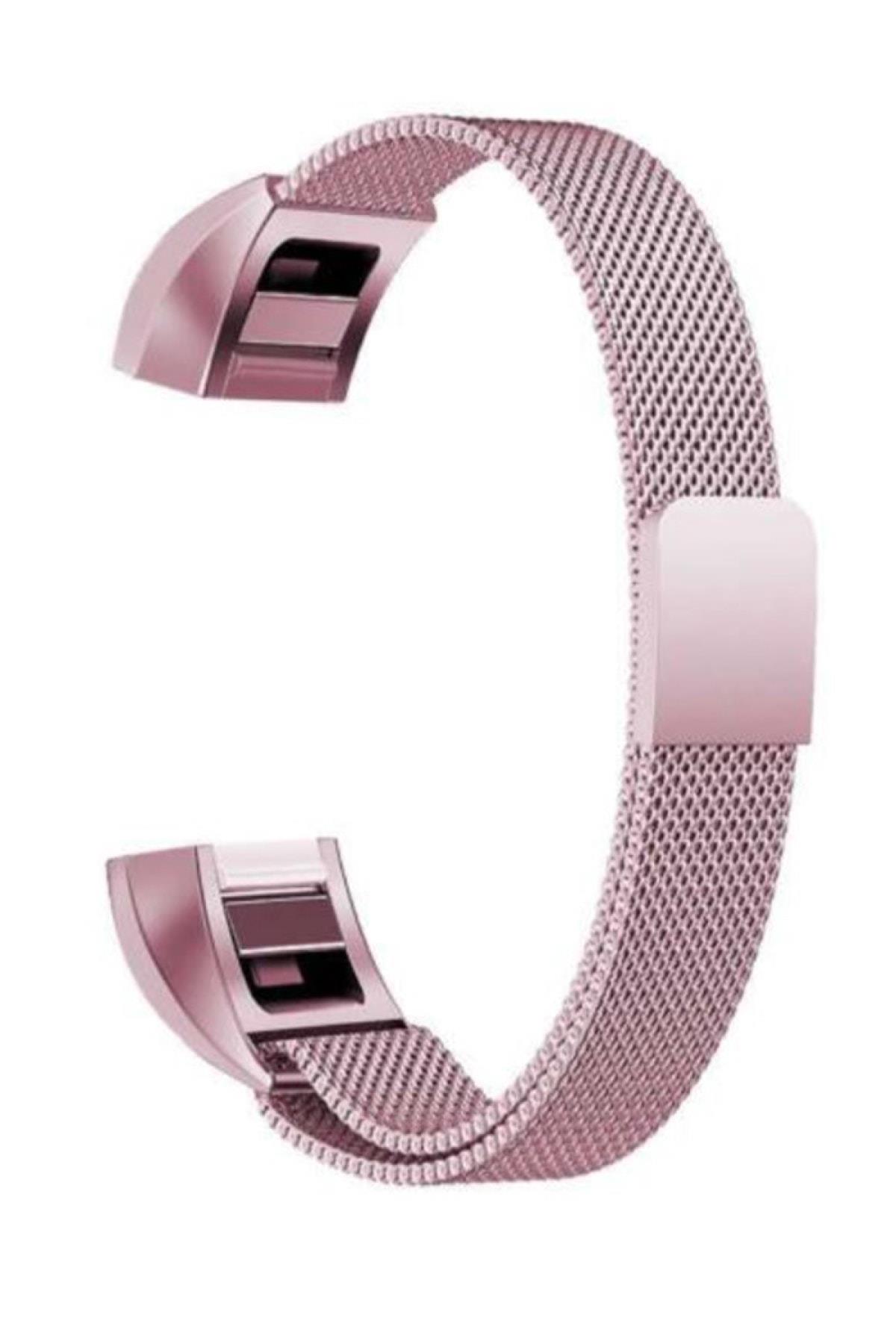 Fitbit Alta Uyumlu  Metal Milanese Kordon Rose