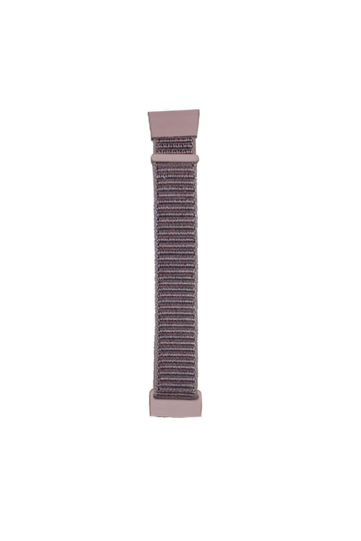 Fitbit Charge 4 Için Dokuma Kordon Kum Pembe