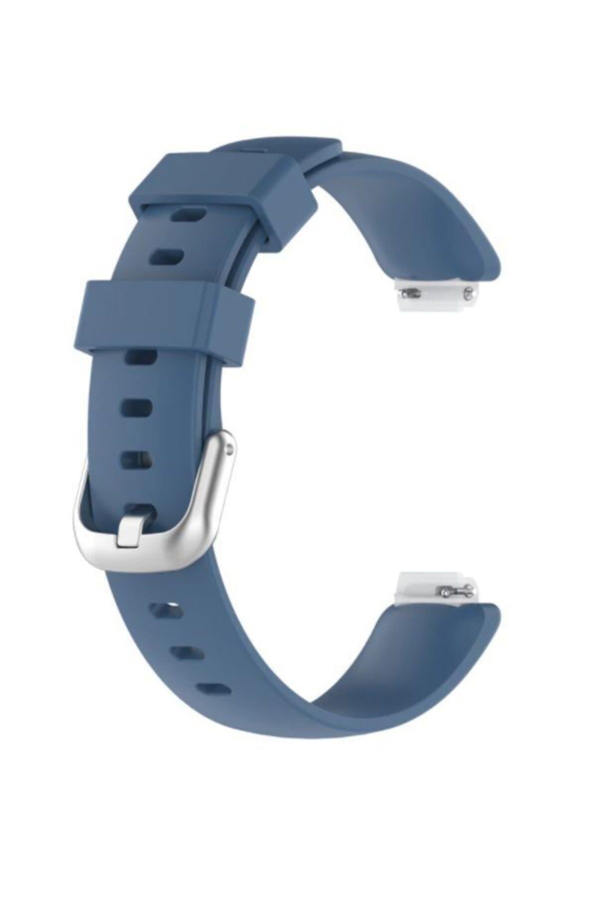 Fitbit Inspire 2 Small Beden(S SIZE) Için Silikon Kordon Kayış Açık Mavi