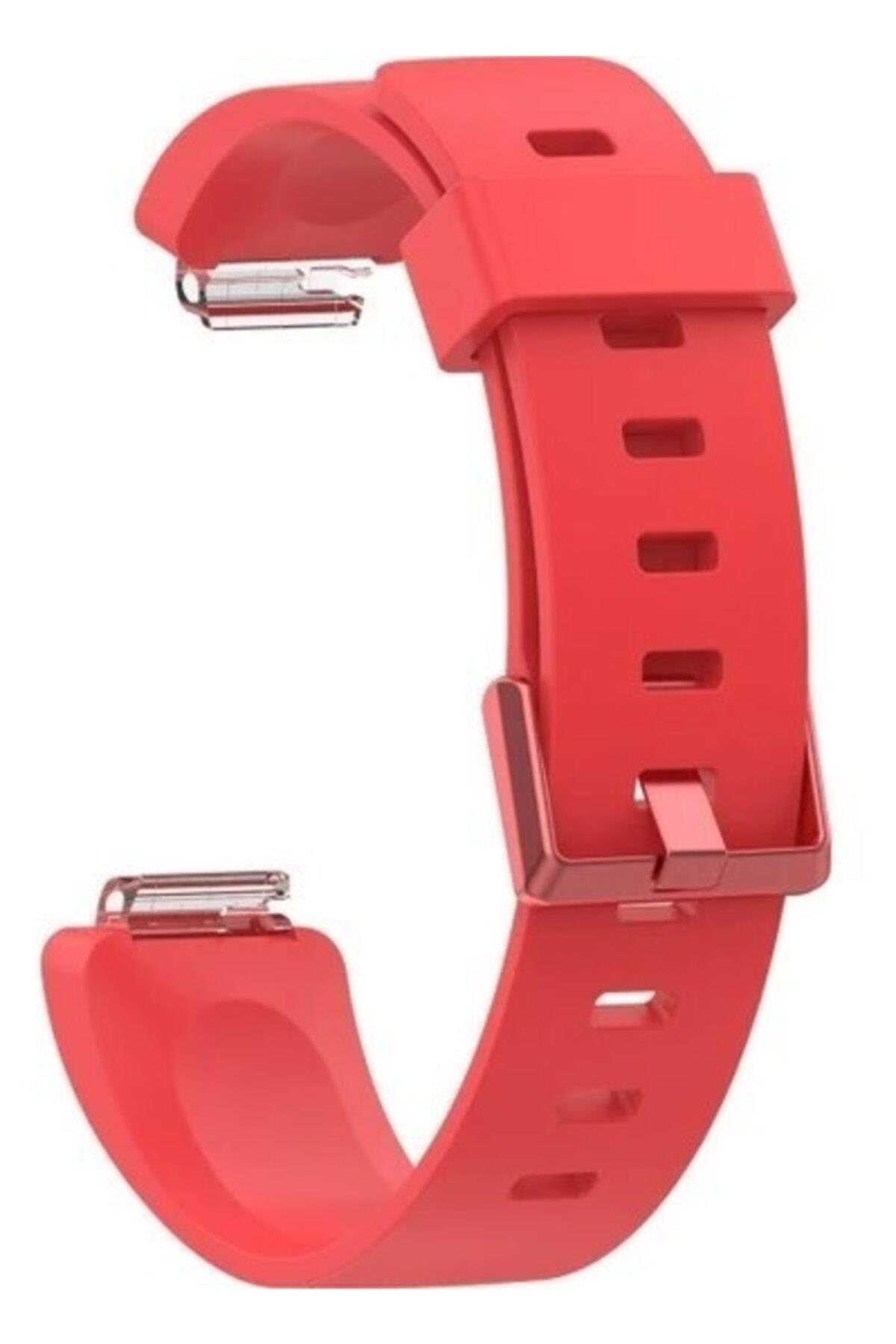 Fitbit Inspıre Hr Uyumlu Large Beden(l Sıze) Silikon Kordon Kırmızı