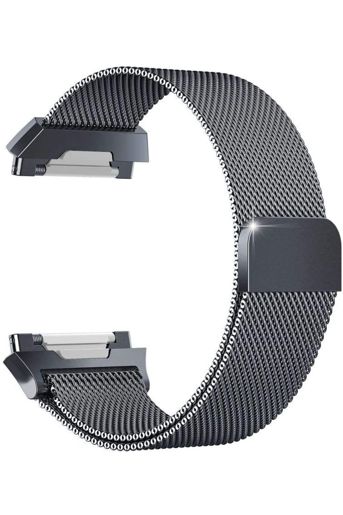 Fitbit Ionic Için Metal Mıknatıslı Kordon Space Gray