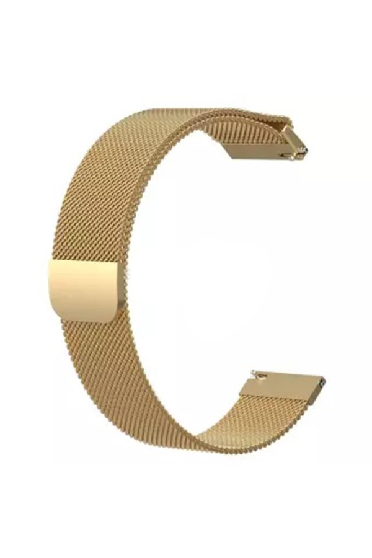 Fitbit Versa Fb504 - Versa Lite Fb415 Için Metal Milanese Kordon Gold