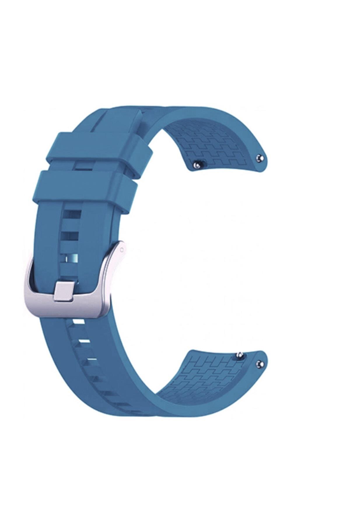 Fossil Watch Gen 6 Için Silikon Kordon Kayış Mavi