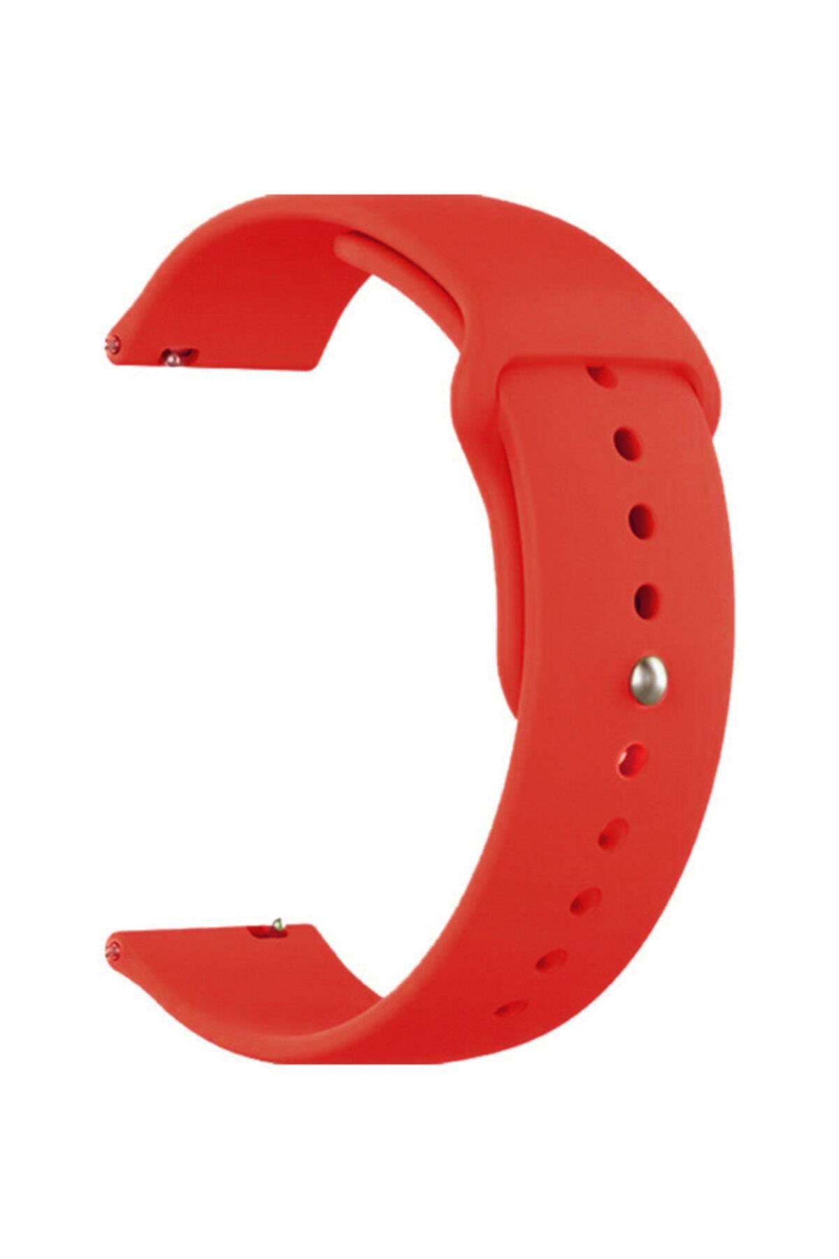 Fossil Watch Gen 6 Için Spor Silikon Kordon Kırmızı