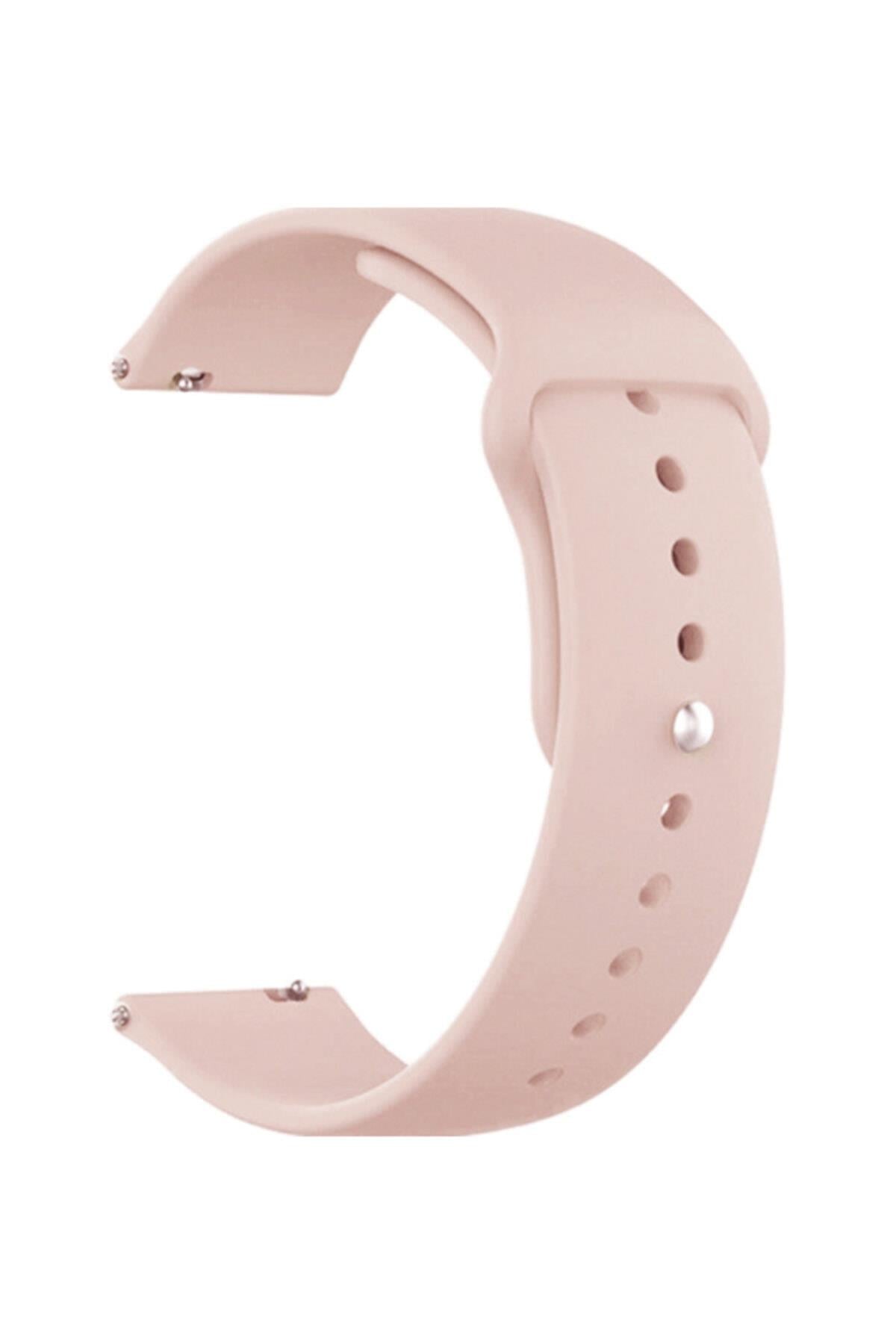 Galaxy Watch 42 Mm(Sm-r810) Uyumlu Silikon Kordon - Kum Pembe